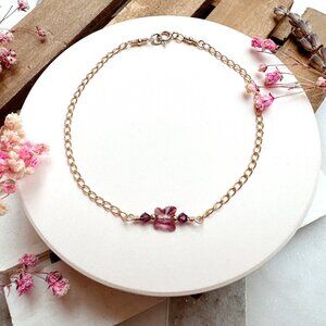 New Crystal Butterfly Gold Chain Bracelet | Handmade in British Columbia